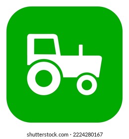 Tractor and app icon on white
