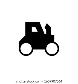tractor black and white icon