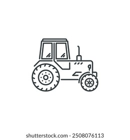 Tractor, car, agriculture, garden, nature, farm icon, vector illustration
