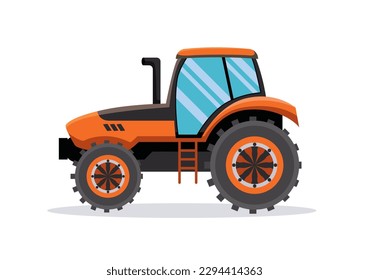 Traktorwagen. Bauernkonzept, Vektorgrafik