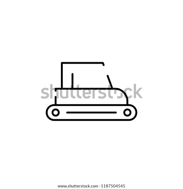 tractor, car icon. Element of\
construction for mobile concept and web apps illustration. Thin\
line icon for website design and development, app\
development