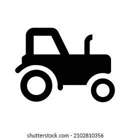 tractor car icon, farm, ranch. glyph icon, solid is very suitable for use in websites, applications, UI UX and others.