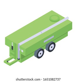 Tractor cistern icon. Isometric of tractor cistern vector icon for web design isolated on white background