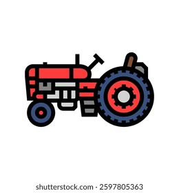 tractor color icon vector. tractor sign. isolated symbol illustration