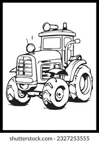 Tractor Coloring Pages for Kids