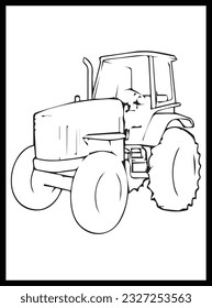 Tractor Coloring Pages for Kids