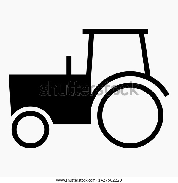 Tractor\
concept symbol design isolated minimal single flat linear icon for\
application and info-graphic. Commercial line vector icon for\
websites and mobile minimalistic flat\
design.