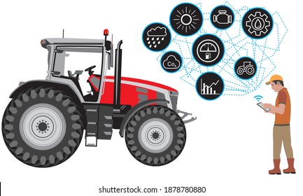 Tractor connect service enables you to coordinate with wifi on tablet, optimize and seamlessly connect your fleet, to better manage maintenance and remotely monitor equipment in the field