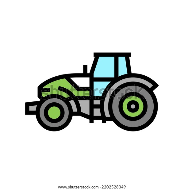 tractor\
construction car vehicle color icon vector. tractor construction\
car vehicle sign. isolated symbol\
illustration