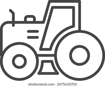 tractor construction vehicles icon in outline style