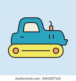 Tractor crawler icon. Agriculture sign. Graph symbol for your web site design, logo, app, UI. Vector illustration, EPS10.