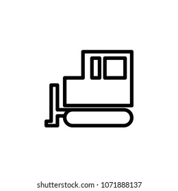 tractor crawler icon. Element of minimalistic icons for mobile concept and web apps. Thin line icon for website design and development, app development on white background