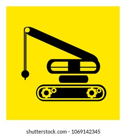 tractor demolisher icon vector