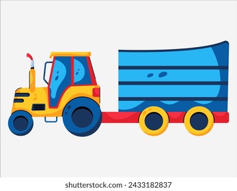 tractor design with modern illustration concept style for badge farm agriculture sticker illustration