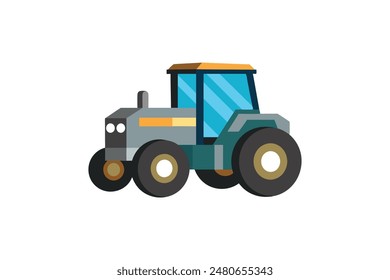 Ilustración de Imagen de Vector de renderizado 3d aislado del vehículo de ingeniería del tractor
