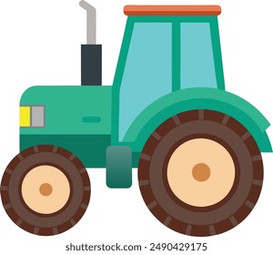 Tractor engineering vehicle isolated 3d rendering vector image illustration