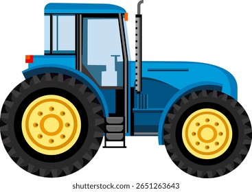tractor equipment blue color car without background