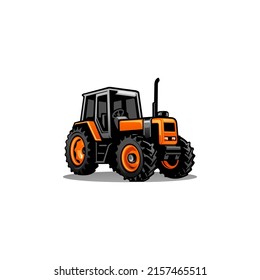 tractor and excavation logo vector