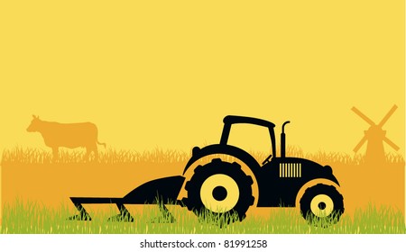 Tractor and farm