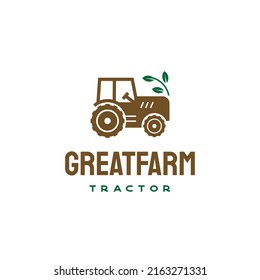 Tractor Farm Agriculture Logo Design Vector Illustration