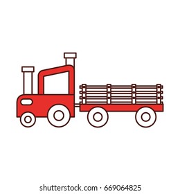 tractor farm with carriage
