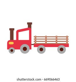 tractor farm with carriage