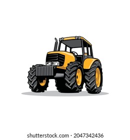 tractor, farm, construction machine equipment isolated  vector