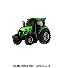 tractor - farm equipment - agricultural equipment -  construction machine isolated vector