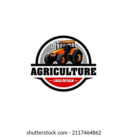 Tractor, Farm Equipment Isolated Logo Vector