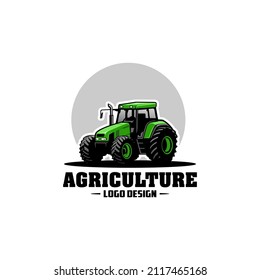 Tractor, Farm Equipment Isolated Logo Vector