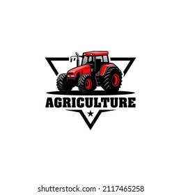 Tractor, Farm Equipment Isolated Logo Vector