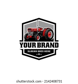 Tractor, farm equipment logo vector