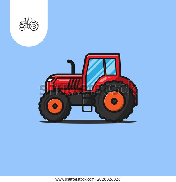 tractor farm icon on white\
background. Perfect use for web, pattern, design, icon, ui, ux,\
etc.