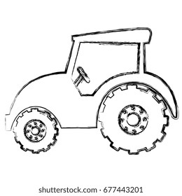 tractor farm isolated icon