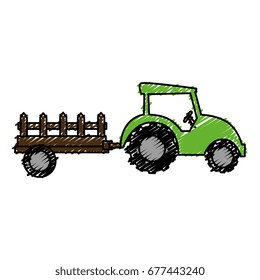 tractor farm isolated icon