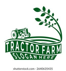 Tractor Farm logo design vector template. Agriculture logo collections