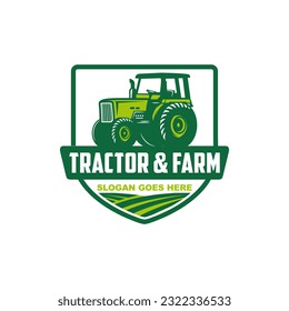 Tractor and farm logo template