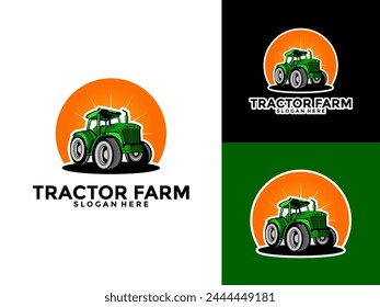 Tractor Farm Logo Vector, Tractor Machine Logo design template