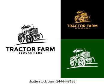 Tractor Farm Logo Vector, Tractor Machine Logo design template