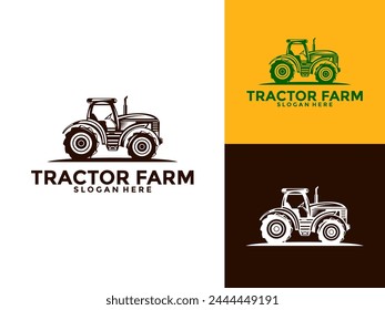 Tractor Farm Logo Vector, Tractor Machine Logo design template