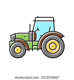 tractor farm transport color icon vector. tractor farm transport sign. isolated symbol illustration