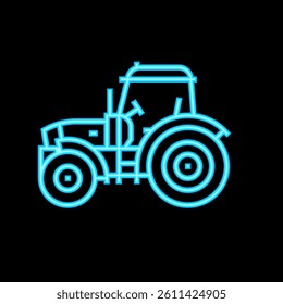 tractor farm transport neon light sign vector. tractor farm transport illustration
