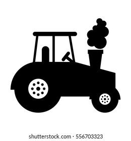 tractor farm vehicle icon vector illustration design