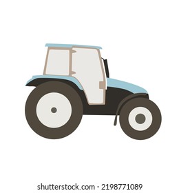 Tractor Flat Design Drawing Isolated Vector Stock Vector (Royalty Free ...