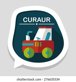 tractor flat icon with long shadow,eps10
