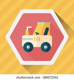 tractor flat icon with long shadow,eps10
