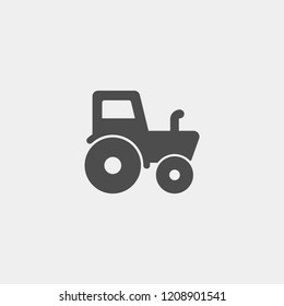 Tractor flat vector icon. Agriculture flat vector icon