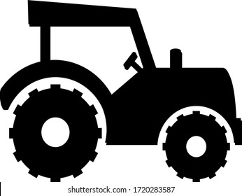 tractor flat vector image isolated on white