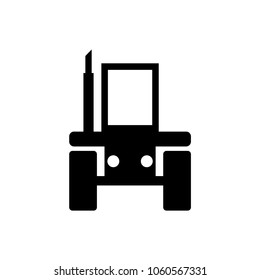 Tractor front vector icon