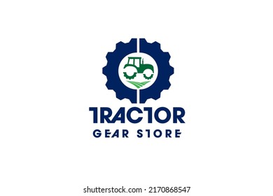 Tractor Gear Store Logo Concept Farm Stock Vector (Royalty Free ...